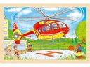 Goki Einlegepuzzle Hubschrauber/Feuerwehr 30 x 20 cm