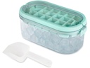 GOURMETmaxx Eiswürfelbox 2in1, Transparent / Mint, 4-teilig