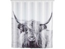 Wenko Duschvorhang Yak 180 x 200 cm, Mehrfarbig/Grau