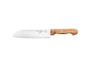 Schwertkrone Santoku Kochmesser Olivenholz - 20 cm Silber/Braun