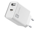 Cellular Line Multiport Charger PD 20W, USB-A, USB-C, Weiss