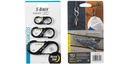 NITE IZE Karabiner S-Biner SlideLock aus Edelstahl, Schwarz, 3 Stück