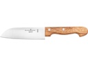Schwertkrone Santoku Kochmesser Olivenholz - 15 cm Silber/Braun