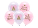 Partydeco PartyDeco Öko-Ballons Happy Birthday, 5er-Set Mehrfarbig