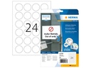 HERMA Ablösbare Etiketten A4, Ø 40 mm, rund, weiss 600 Etiketten