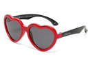 OKKIA Kinder-Sonnenbrille Heart 6-10 Jahre Black, Red