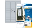 HERMA Silberfarbene Folie A4, 63,5 x 29,6 mm 675 Etiketten