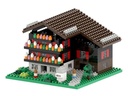 BRIXIES Bausteinmodell Schweizer Chalet aus 441 Bausteinen