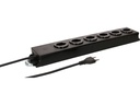Max Hauri Steckdosenleiste Power Line 6x Typ 13 1.5m Magnet Schwarz