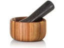 AdHoc Mörser mit Stössel Taru 11 cm, Holz/Granit