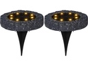Star Trading Gartenlicht Solar-Spotlight, 2er Set, Grau
