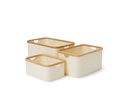 Lumaland Aufbewahrungsbox 3 Stück, Beige