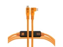 Tether Tools Optima 10G USB-C, 4.60 m, Gerade auf Gewinkelt, Orange