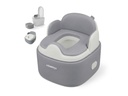 relaxdays Baby-Töpfchen 4-in-1, Kunststoff, Grau, Weiss