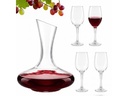 relaxdays Weingläser-Set mit Karaffe 330 ml, 1 Stück, Transparent