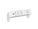 Bachmann Tischsteckdosenleiste DESK Style 2x T13 1xUSB A/C 22W weiss