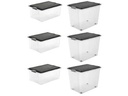 Rotho Set Aufbewahrungsboxen COMPACT 6 tlg. Transparent