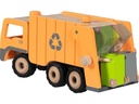 Goki Spielzeugfahrzeug Grosser Müllwagen Eco mit 2 Mülltonnen