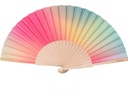 Fisura Handfächer Gradient Pink/Grün