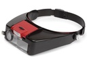 Velleman Kopfbandlupe VTMG13N mit LED-Licht, 1.8x, 2.3x, 3.3x