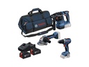 Bosch Professional Akku-Werkzeugset GSR + GWS + GBH + 2x GBA 18 V 4Ah