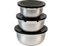 Kesper Rührschüssel-Set 1.5 l, Schwarz/Silber