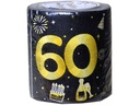 Trendcompany Toilettenpapier 60. Geburtstag, Schwarz, Gold, 10 cm x 25 m