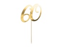 Partydeco Zahl 60 Gold, 21 cm