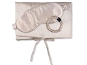 Ailoria TRAVEL SET Tasche, Schlafmaske & Scrunchie S Seide Beige