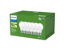 Philips E27 LED-Leuchtmittel, 6er-Pack, 100W, Warmweiss, Matt