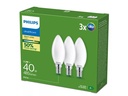 Philips E14 LED Lampe, 3er-Pack, 40W, EyeComfort, Warmweiss
