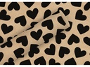 Braun + Company Geschenkpapier Herzen, Schwarz, 1.5 m x 70 cm