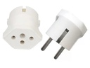 Max Hauri Fixadapter Schuko auf T13, Schwarz