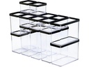 Rotho Set Premium Dosen 12 tlg. Loft 12 l, Schwarz