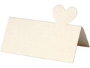 Creativ Company Tischkarte Herz 8 x 8.5 cm, 20 Stück, Chamois