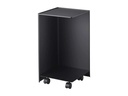 Yamazaki Toilettenpapierhalter Tower mit Rollen 23.5 x 43 cm, Schwarz
