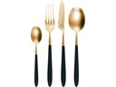 Sola Besteck-Set Gaya Exeter Stiel Vintage, Grün matt, 24-tlg.