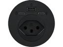 Max Hauri Anschlussfeld Einbau Weiss 1x Typ 13 USB-A/C 25W USB-C Daten