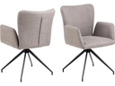 AC Design Stuhl Laura Hellgrau/Schwarz, 2 Stück