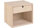 AC Design Nachttisch Century Hellbraun, 37 x 32 x 21 cm