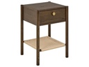 AC Design Nachttisch Monfort Dunkelbraun, 43.5 x 40 x 60 cm