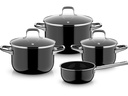 WMF Kochtopf-Set Fusiontec Essential Pro, Edelstahl, Rot
