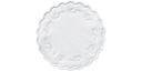 Duni Glasuntersetzer Romance 9 cm, 250 Stück, Weiss