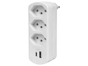 FURBER.power Mehrfachstecker Flexo 2 x T13, USB-A, USB-C, drehbar