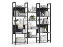 relaxdays Regal Industrial mit 14 Ablagen 166 x 158 x Dunkelbraun