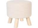 relaxdays Hocker Cord 30 x 30 cm Grau