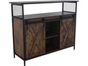 relaxdays Sideboard 80 x 100 x 33 cm Hellbraun/Schwarz