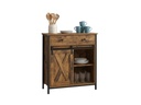 relaxdays Sideboard 80 x 70 x 30 cm Hellbraun/Schwarz
