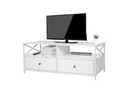 relaxdays TV-Möbel 120 x 40 cm, Braun/Schwarz 55 Zoll