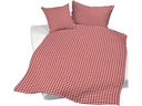 Night Fashion Kopfkissenbezug Karolin 65 x 100 cm, Rot/Weiss